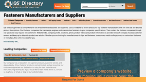 IQS Directory - Fasteners & Industrial Products