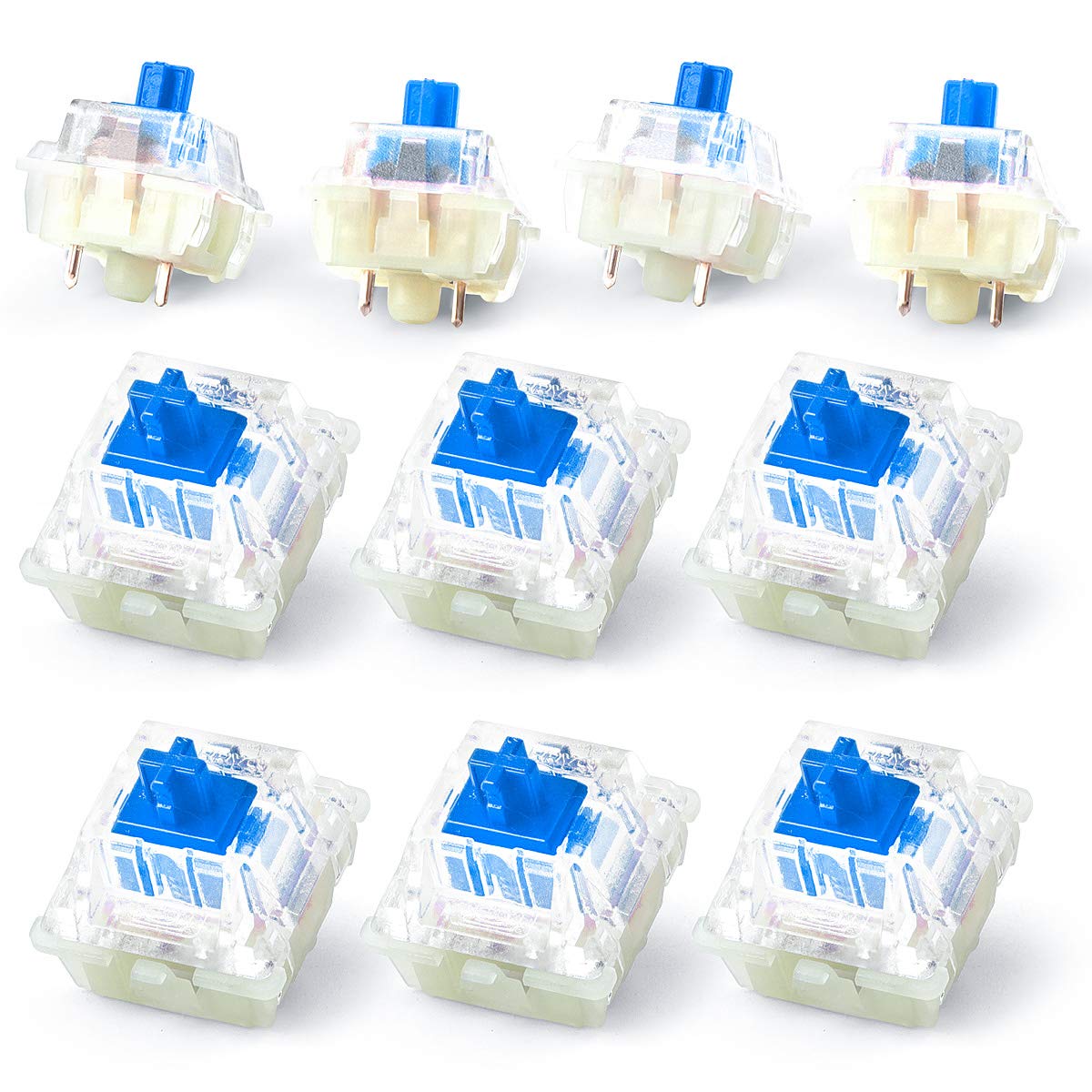 A relevant stock photo of keyboard key switches in a typical setting.