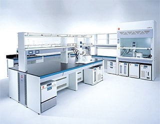A relevant stock photo of lab table in a typical setting.