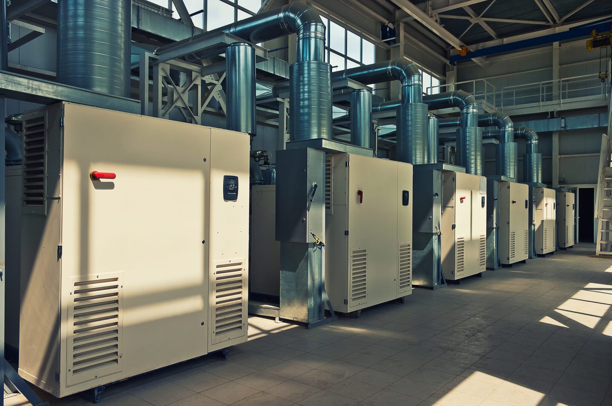 Illustrative example of large industrial air compressor from Google Search