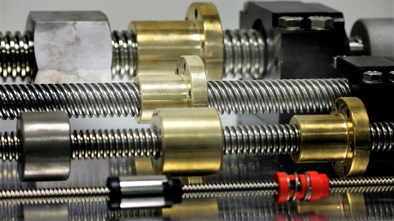 A relevant stock photo of lead screw mechanism in a typical setting.