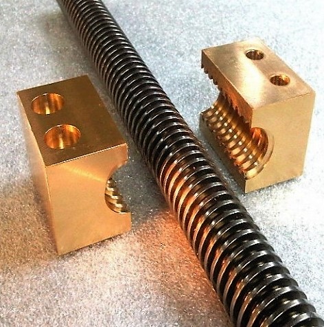 A relevant stock photo of lead screw mechanism in a typical setting.