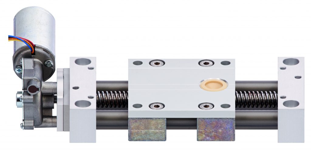 A relevant stock photo of lead screw mechanism in a typical setting.