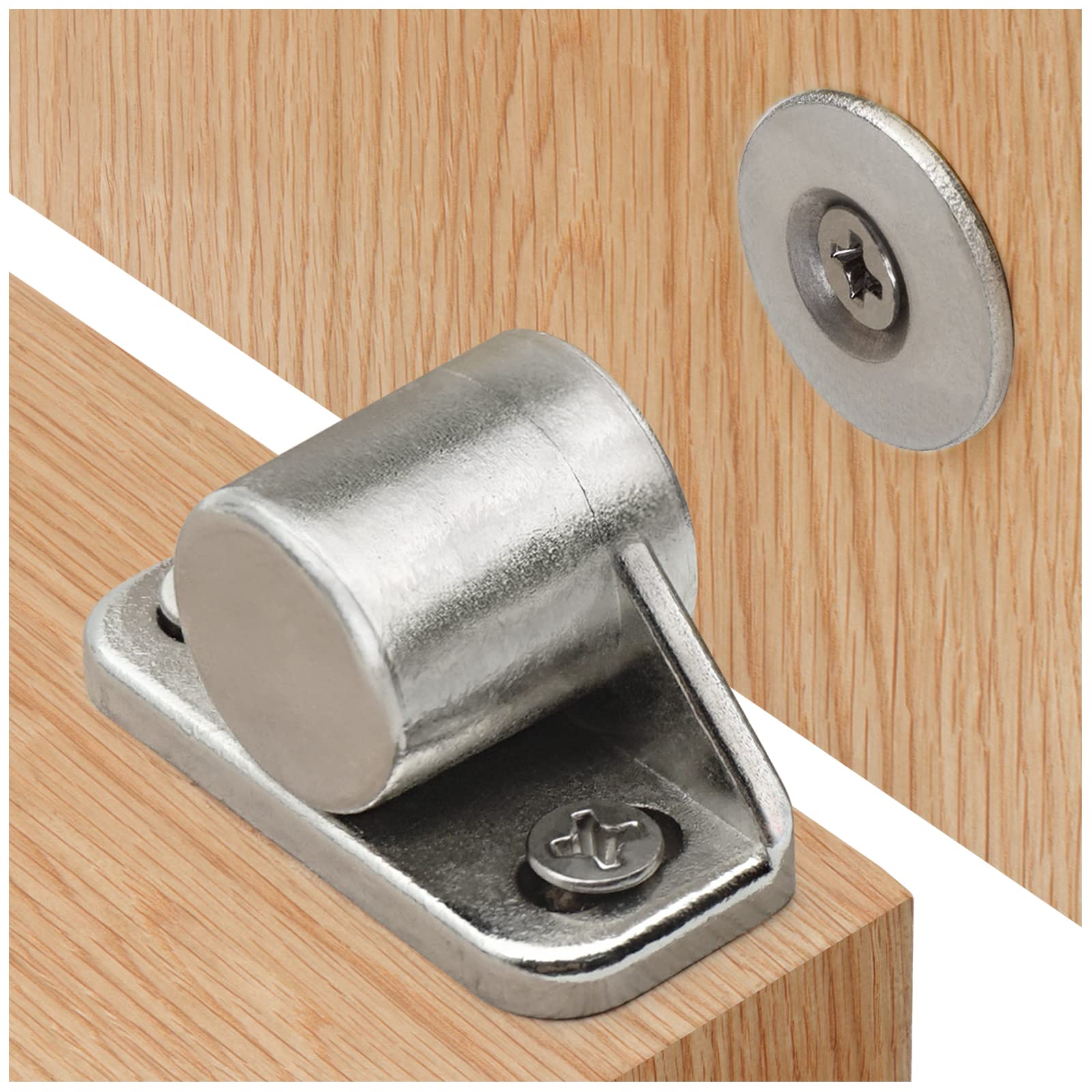 A relevant stock photo of magnet for door latch in a typical setting.