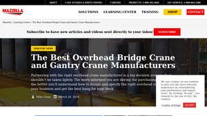 Mazzella Companies - Overhead Bridge Cranes & Gantry Cranes