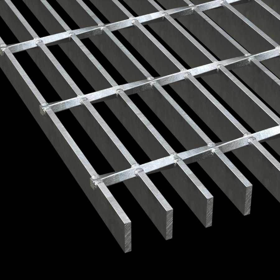 A relevant stock photo of metal grating in a typical setting.