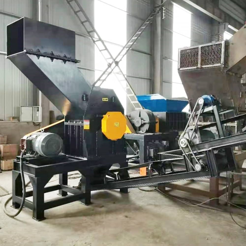 A relevant stock photo of metal shredder in a typical setting.