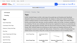 MSC Direct - Taps for Threading Applications