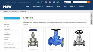 NSW Valve - Globe Valve Manufacturer