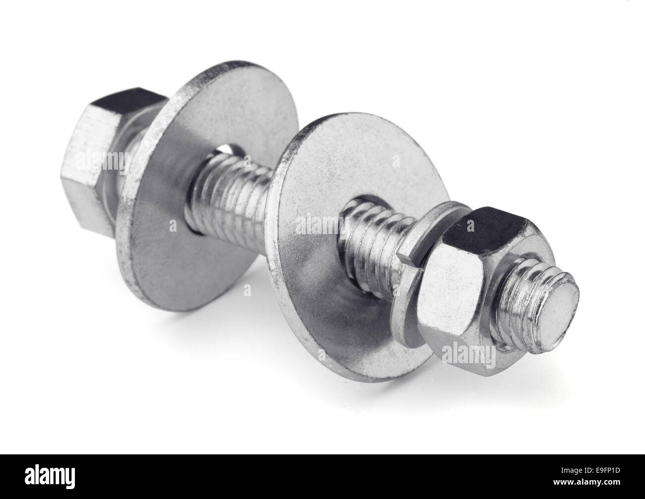 A relevant stock photo of nut bolt washer in a typical setting.