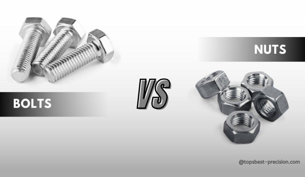A relevant stock photo of nut vs bolt in a typical setting.