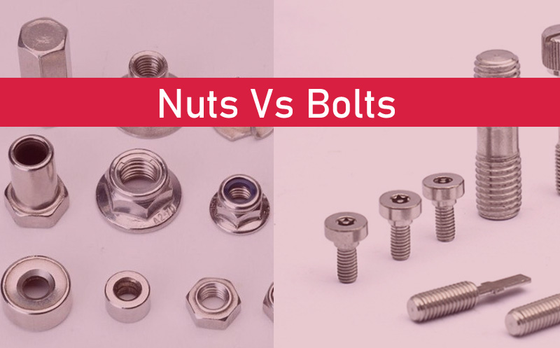 A relevant stock photo of nut vs bolt in a typical setting.