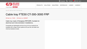 Oglaend System - Cable Tray FTE50 CT-300-3000 FRP