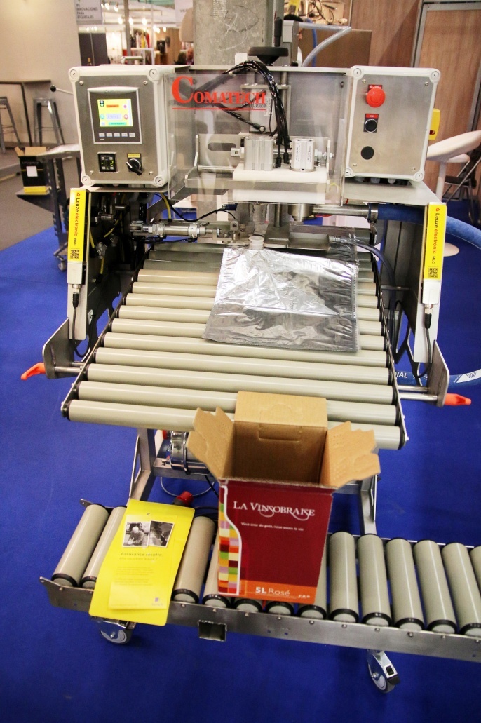 A relevant stock photo of packaging machinery in a typical setting.