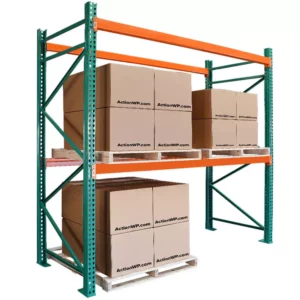 A relevant stock photo of pallet racking in a typical setting.