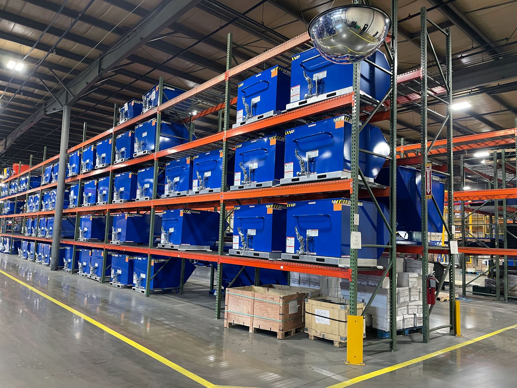 A relevant stock photo of pallet racking in a typical setting.