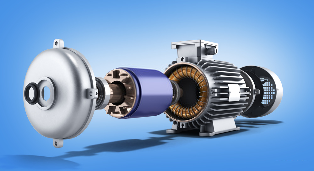 A relevant stock photo of parts of an electric motor in a typical setting.