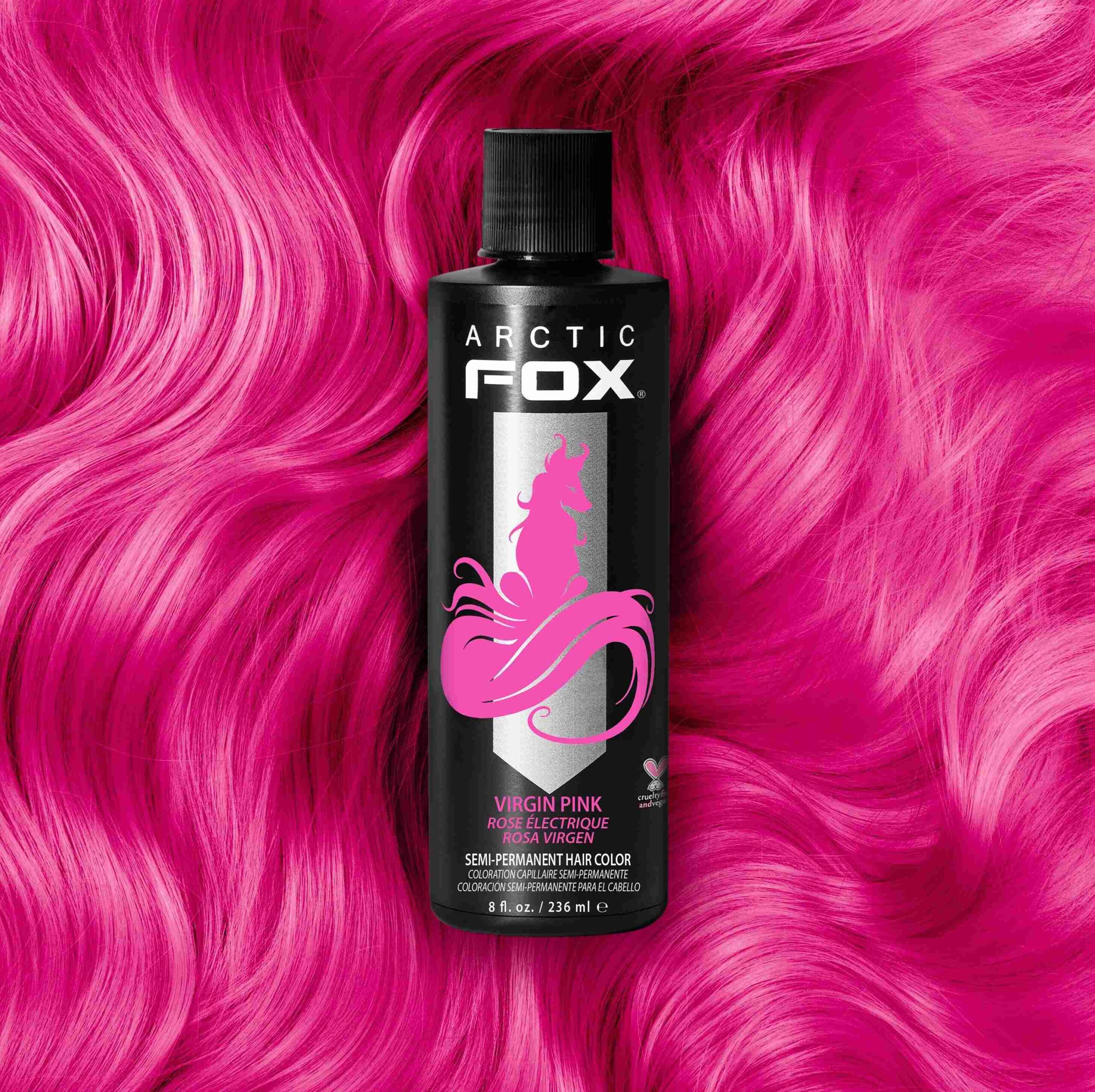 A relevant stock photo of pink hair dye in a typical setting.