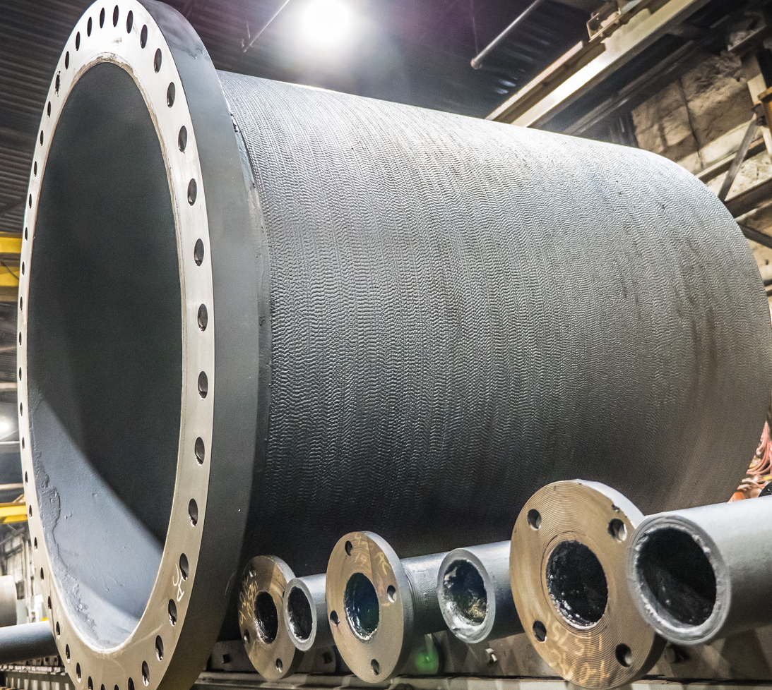 A relevant stock photo of pipe flange in a typical setting.