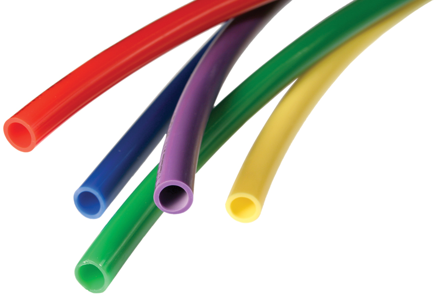 A relevant stock photo of plastic tubing in a typical setting.