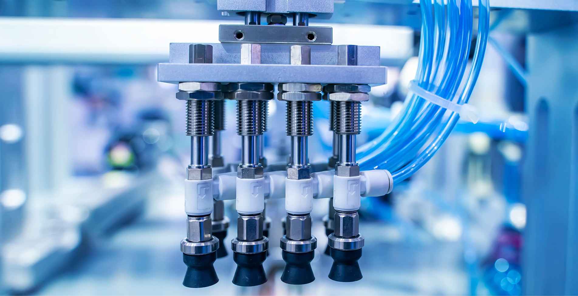 A relevant stock photo of pneumatic cylinder in a typical setting.