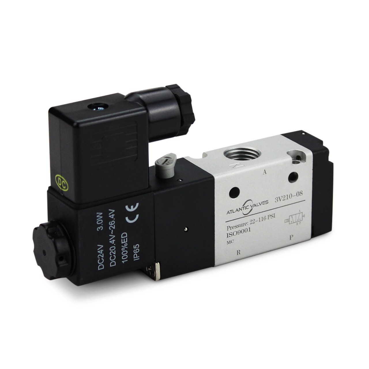 A relevant stock photo of pneumatic valve in a typical setting.