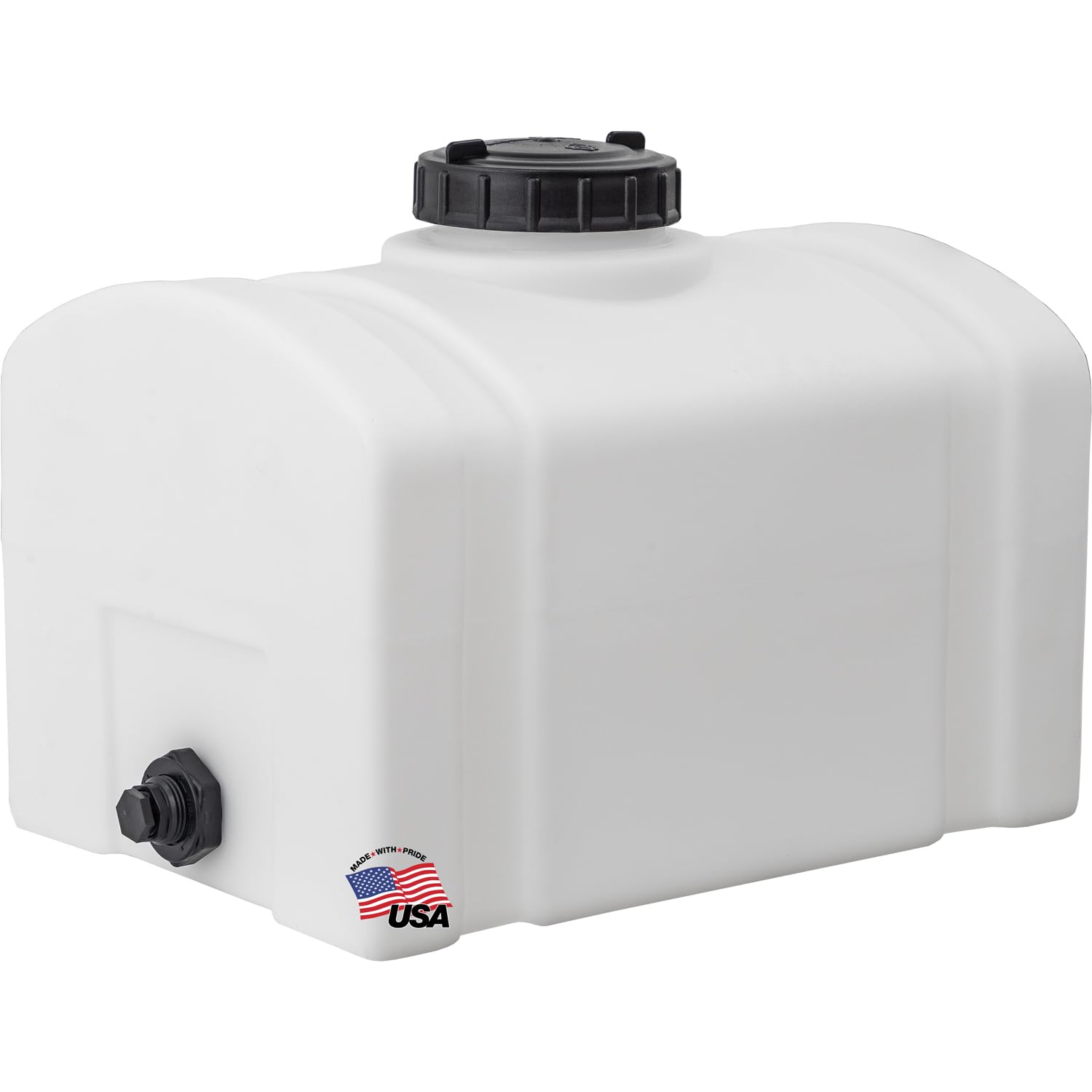 A relevant stock photo of poly tank in a typical setting.