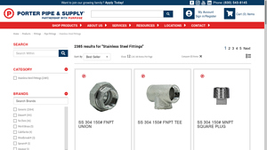 Porter Pipe - Stainless Steel Fittings