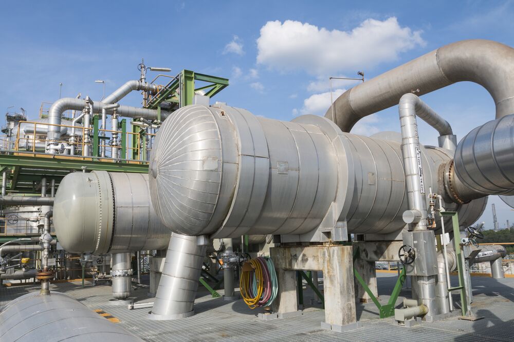 A relevant stock photo of pressure vessel in a typical setting.