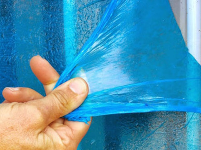 A relevant stock photo of protective plastic coating in a typical setting.