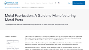 Protolabs - Metal Fabrication Services