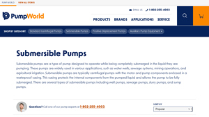 Pump World - Submersible Pumps