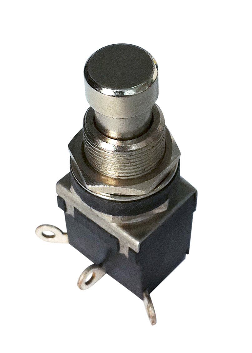 A relevant stock photo of push to on button in a typical setting.