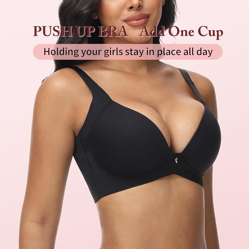 A relevant stock photo of push up bras in a typical setting.