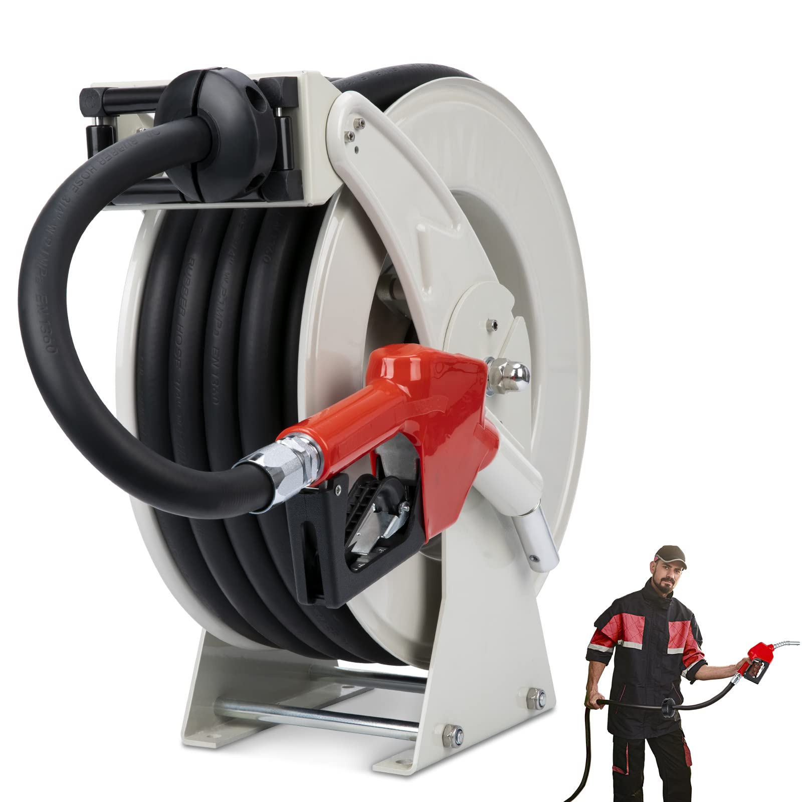 A relevant stock photo of reel hose in a typical setting.