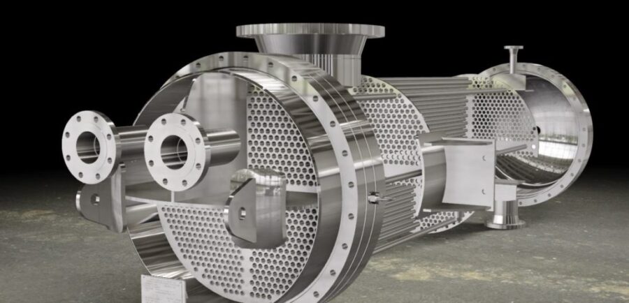 A relevant stock photo of shell and heat exchanger in a typical setting.