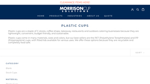 Morrison Cup Solutions - Branded Plastic Cups