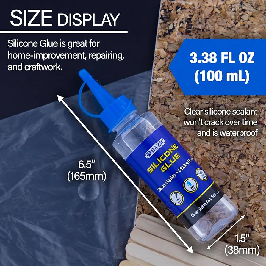 A relevant stock photo of silicone based glue in a typical setting.