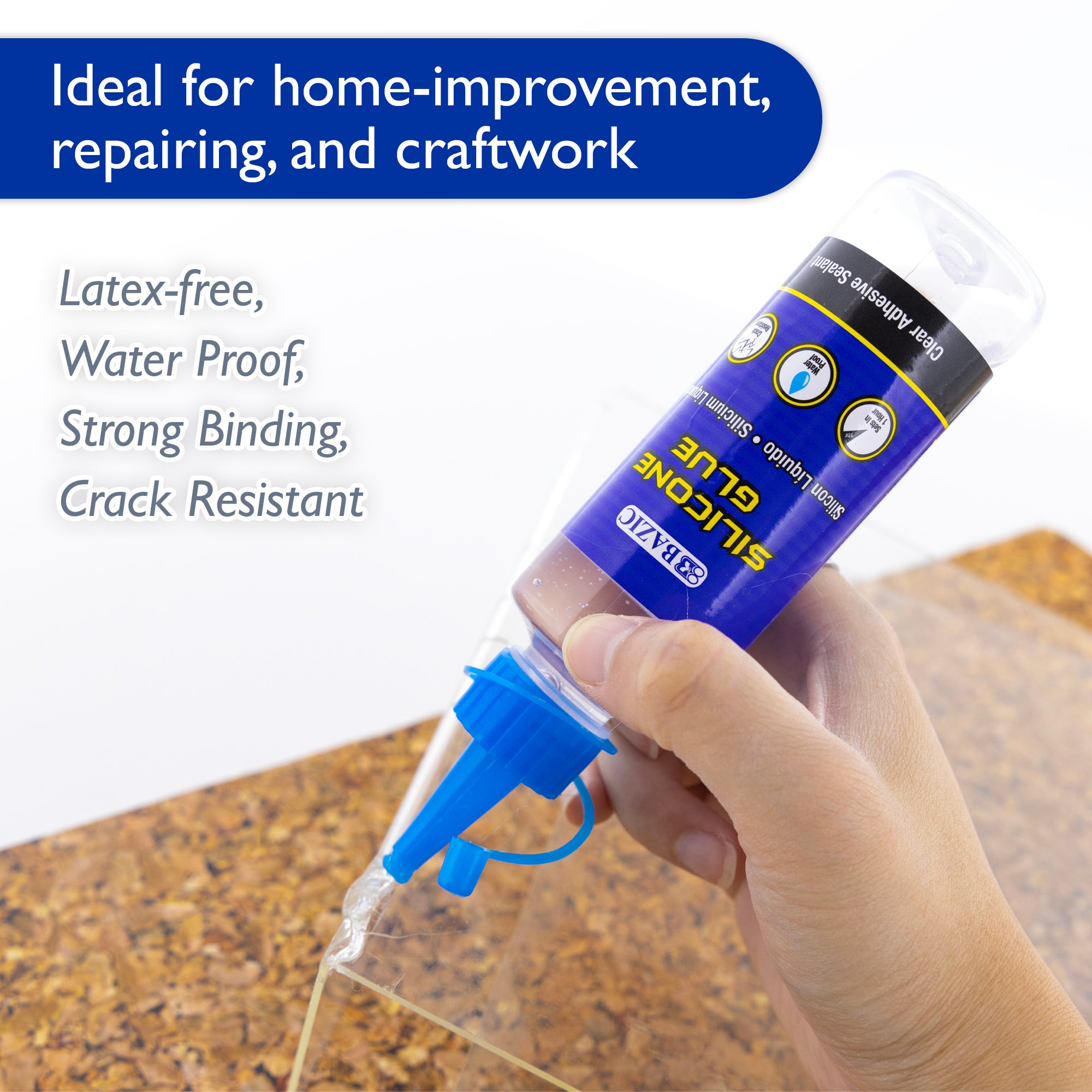 A relevant stock photo of sılıcone glue in a typical setting.