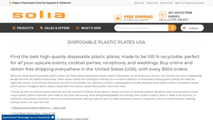 Solia - Recyclable Disposable Plastic Plates