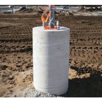 A relevant stock photo of sonotube concrete in a typical setting.