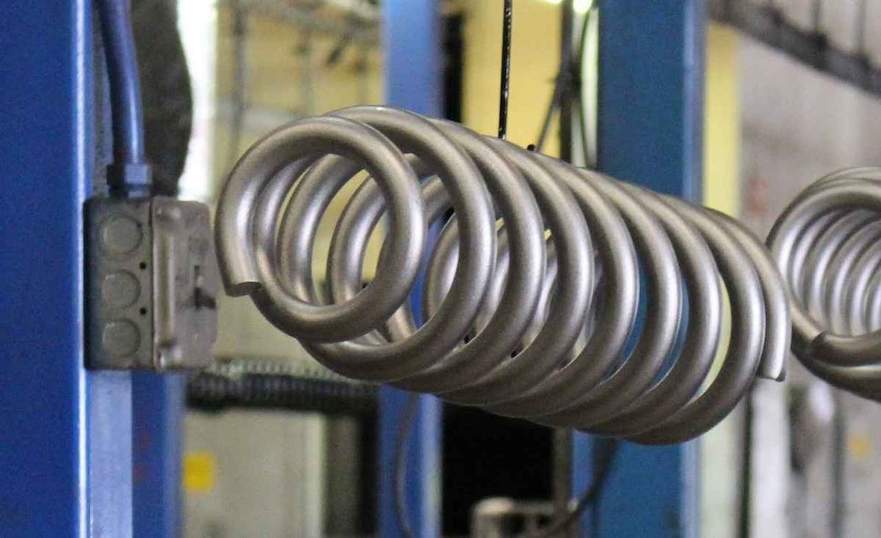 A relevant stock photo of spring coil in a typical setting.