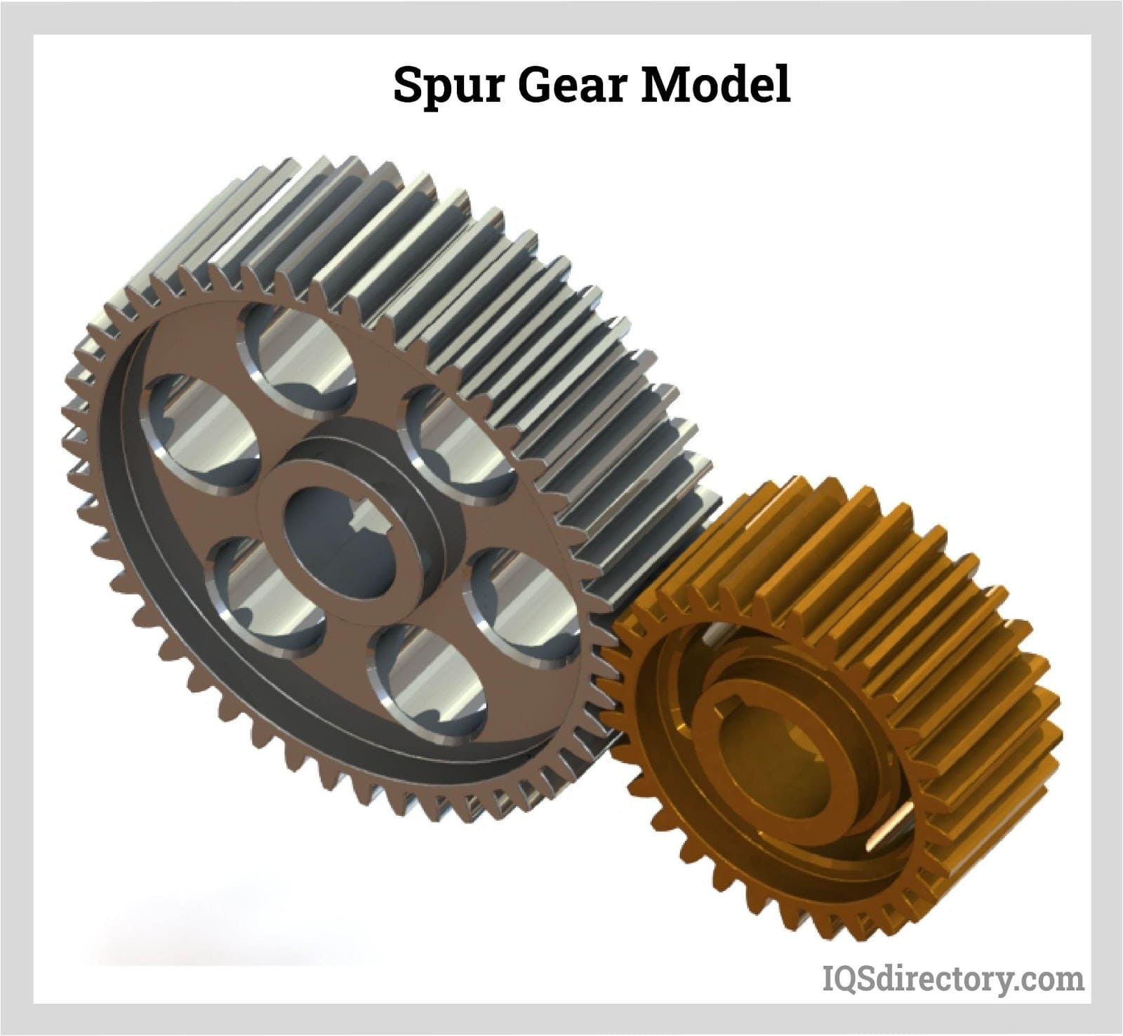 A relevant stock photo of spur gear in a typical setting.