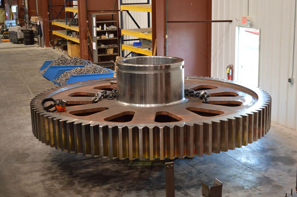 A relevant stock photo of spur gear in a typical setting.