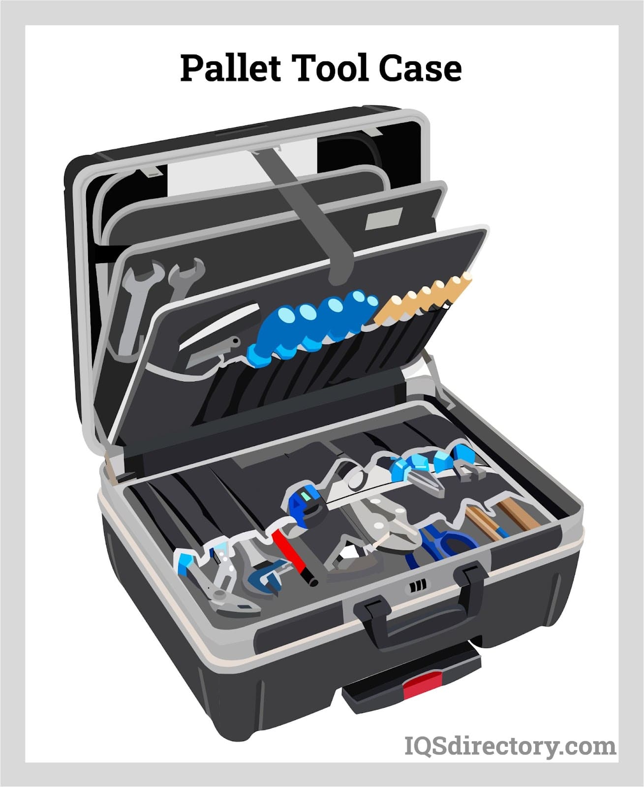 A relevant stock photo of tool case description in a typical setting.