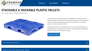 TranPak - Corona 48x40 Plastic Pallet