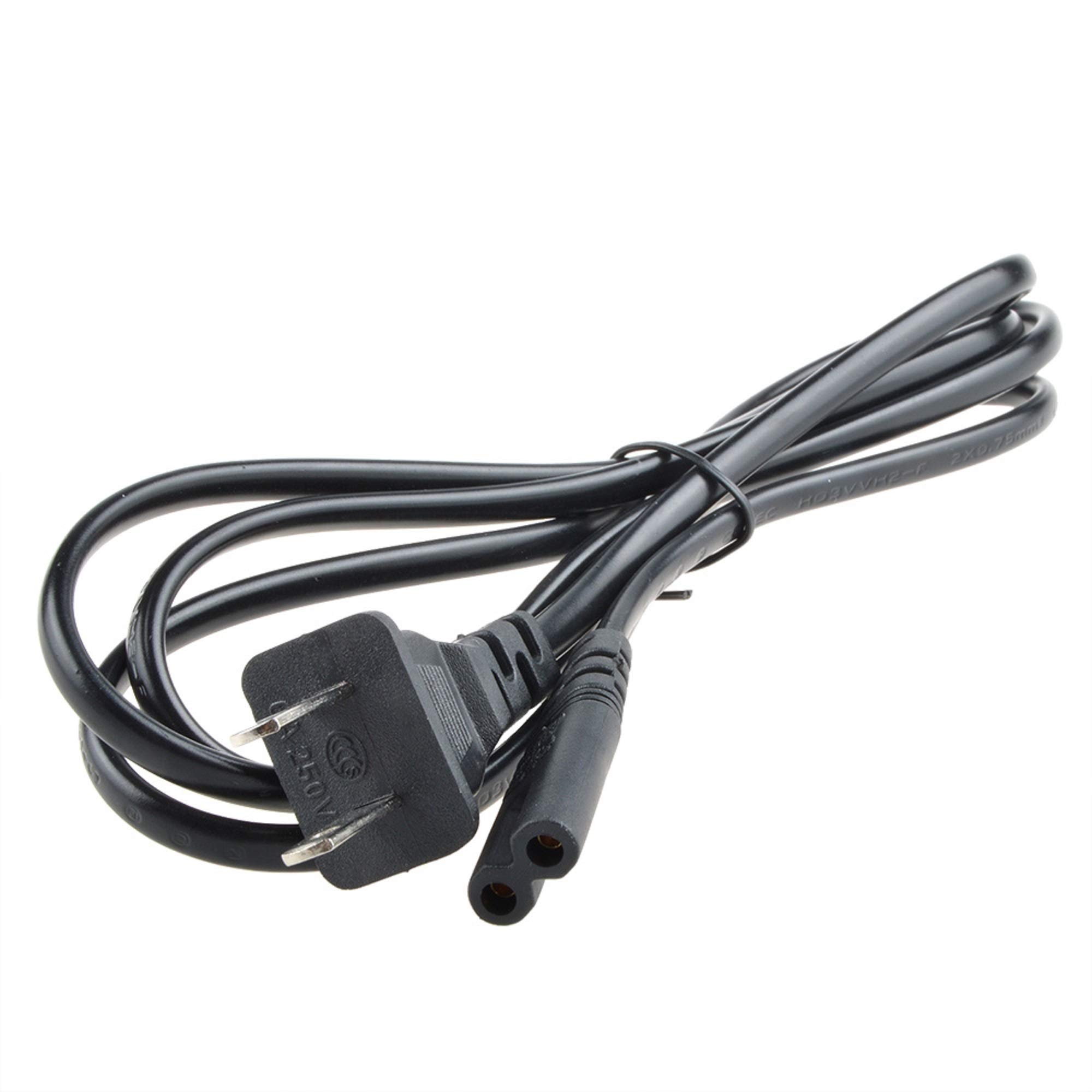 A relevant stock photo of two prong ac plug in a typical setting.