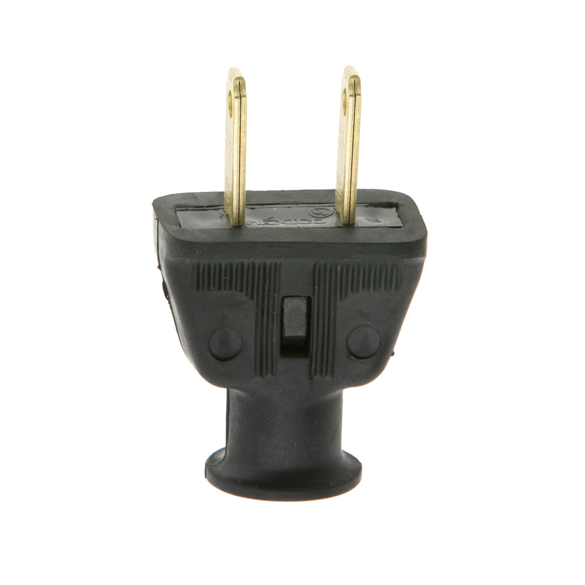 A relevant stock photo of two prong plug in a typical setting.