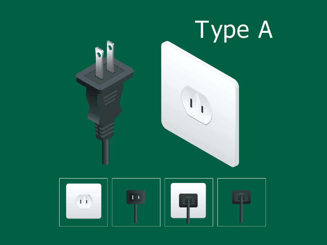 A relevant stock photo of type-a plug in a typical setting.