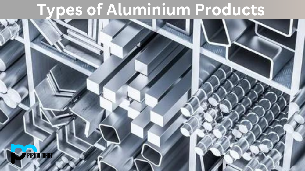 A relevant stock photo of types of aluminium materials in a typical setting.